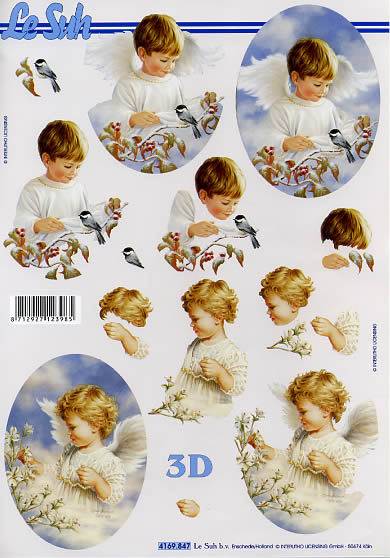 3D Bogen Schneidebogen  Engel Kinder Vogel