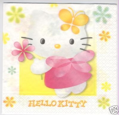 Hello Kitty family weiß Flowers