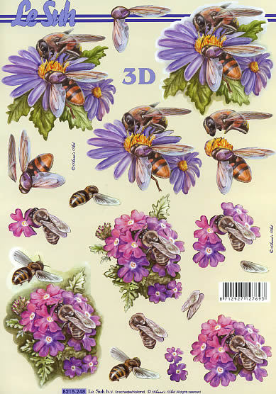 3D Bogen Schneidebogen  Hortensie  Biene
