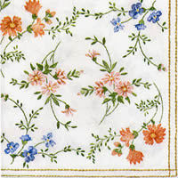 Embroidery Creme . kleine Blumen