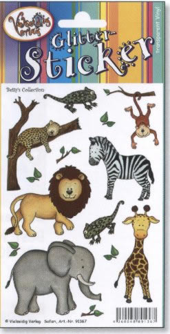 Safari  Glitter Sticker Bogen