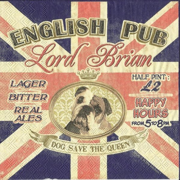English Pub - Hund - Mops- Brian