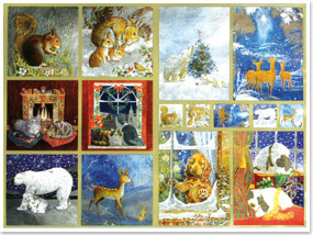 Dufex Sticker Bogen Weihnachtstiere