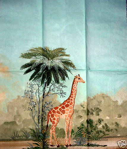 Giraffe unter Palme