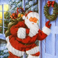 Santa at front door