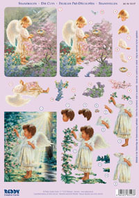 3D Bogen Stanzbogen Engel und Blumen    276