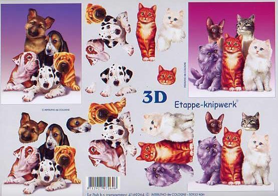 3D Bogen Schneidebogen Katzen und Hunde   264