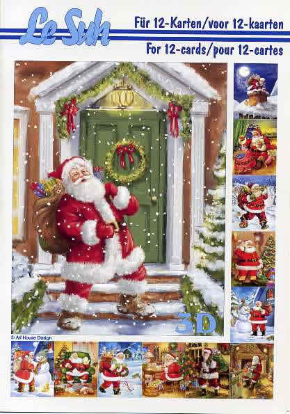 3D  Buch Weihnachten Santa