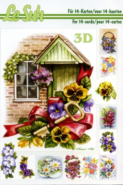 3D  Buch Blumen