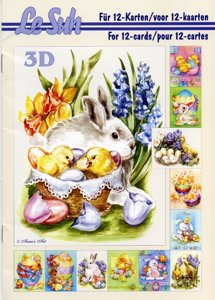3D  Buch Ostern Hasen Küken