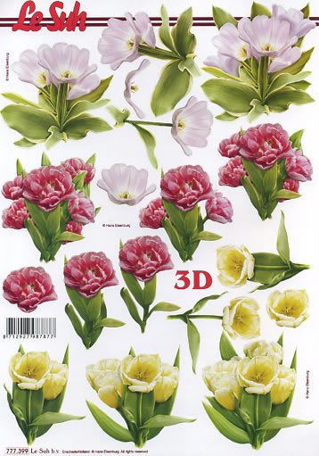 3D Bogen Schneidebogen Nelke 3x Blume  399