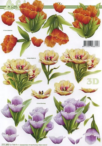 3D Bogen Schneidebogen Tulpen 3x Blume 395