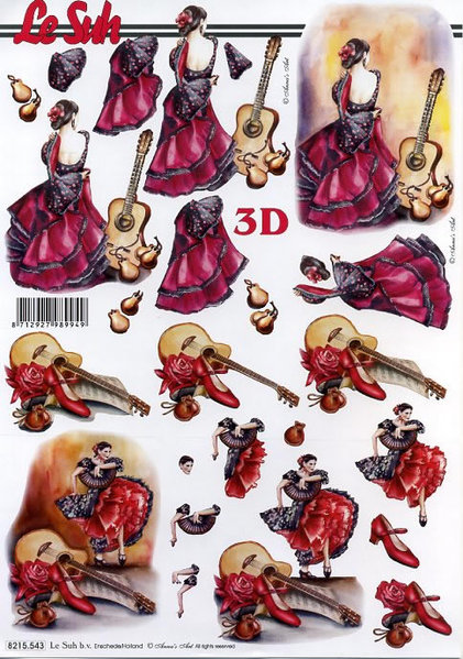 3D Bogen Schneidebogen Flamenco Gitarre Tanz  543
