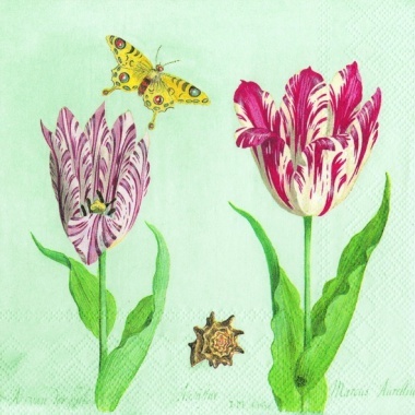 Botanical Tulips grün