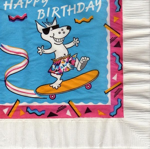 Happy Birthday  Hund auf Skatboard