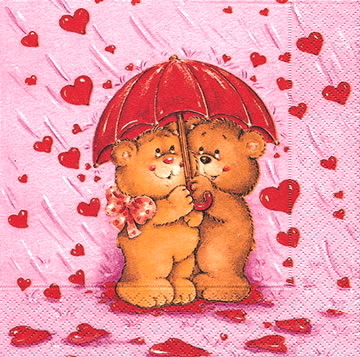 It´s raining Hearts -Teddys im Regen