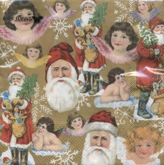Santas und Engel - Collage