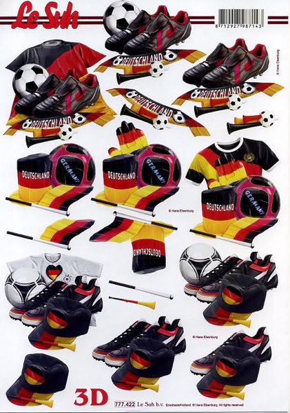 3D Bogen Schneidebogen  Fußball - Deutschland 422