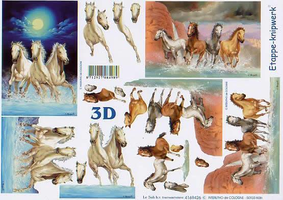 3D Bogen Schneidebogen Wilde Pferde  426