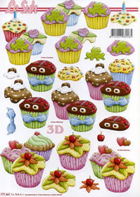 3D Bogen Schneidebogen  Muffins - Cupcake   461