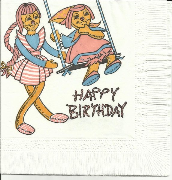 Puppen auf Schaukel  - Happy Birthday