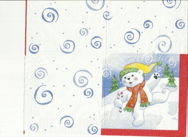 North Pole Holiday  Eisbär mit Zuckerstange