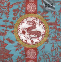 Chinese Dragon Toile turquoise