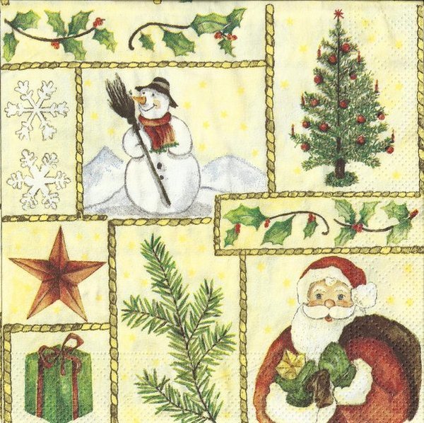 Santa  , Schneemann und Grün
