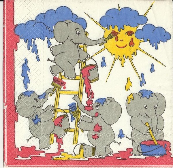 Elefanten beim Malen