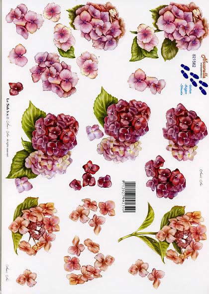 3D Bogen Schneidebogen    Hortensien - Blüten   582