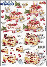 3D Bogen Stanzbogen Torte , Kuchen Teetasse   011