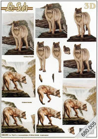 3D Bogen Stanzbogen Wolf  005