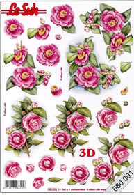 3D Bogen Stanzbogen Rose   001