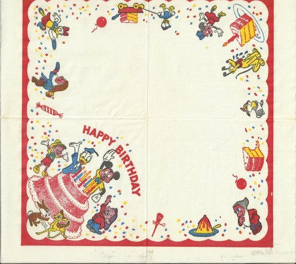 Mickey  Happy Birthday -  Pinocchio- Donald  - Disney