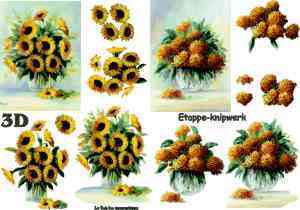 3D Bogen Schneidebogen Sonnenblumen - Goldregen  644
