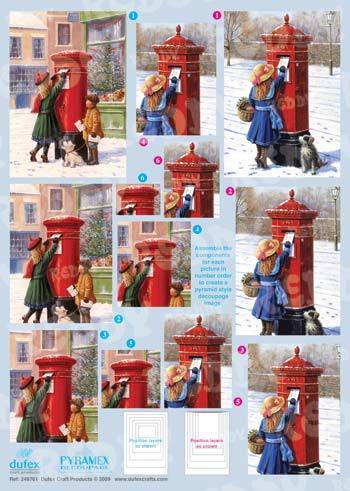 3D Bogen Dufex Schneidebogen  Briefkasten - Mädchen mit Brief   61