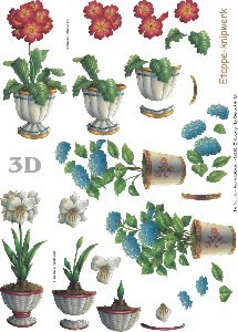 3D Bogen Schneidebogen Hortensie , Amaryllis im Topf  19