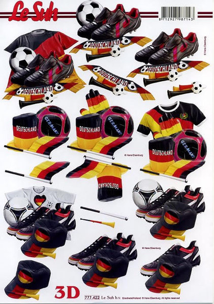 3D Bogen Schneidebogen Fußball Deutschland  422