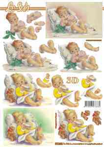 3D Bogen Schneidebogen Baby Mit Nuckel  und Flasche   041