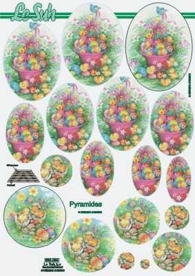 3D Bogen Schneidebogen Küken und Eier  030