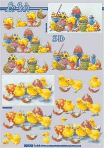3D Bogen Schneidebogen Küken und Eier  786