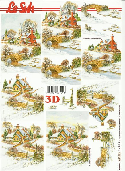 3D Bogen Schneidebogen Winterlandschaft  002
