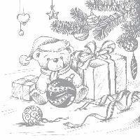 Under the christmastree bear silver