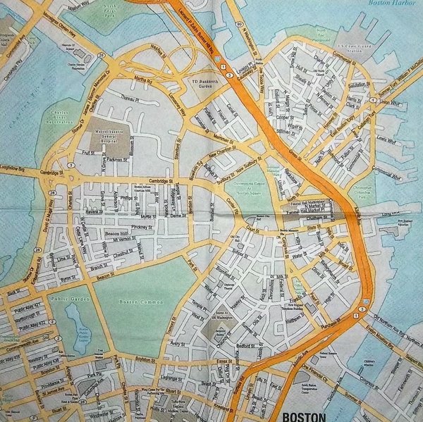 Boston Massachusetts city map