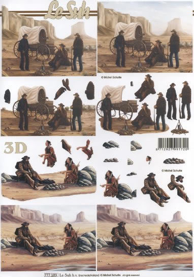 Cowboy & Indianer 3D Bogen Schneidebogen