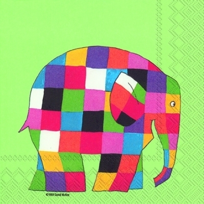 Elephant Elmer green