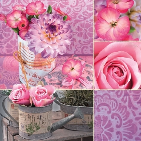 Rosa floral collage