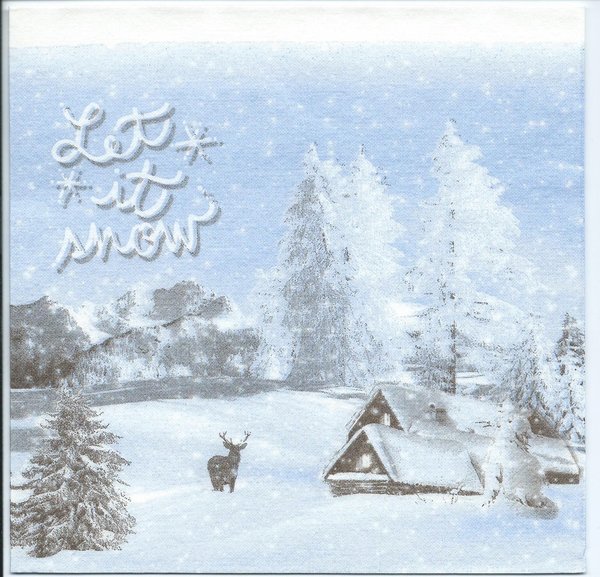 Let it snow  deer   Reh im Schnee