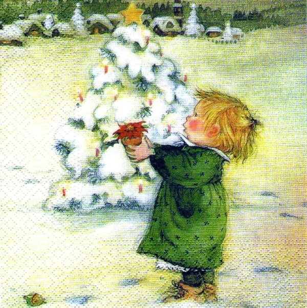 Lisi Martin Kind mit Weihnachtstern