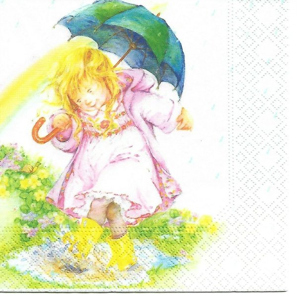 Lisi Martin Mädchen mit Regenschirm